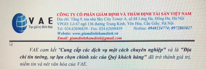 Logo của hai công ty đều mang 3 chữ VAE