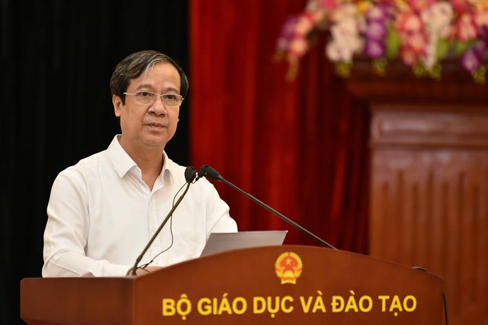 Bộ trưởng Nguyễn Kim Sơn phát biểu tại buổi lễ
            Nguồn Ảnh: Bộ Giáo dục và Đào tạo