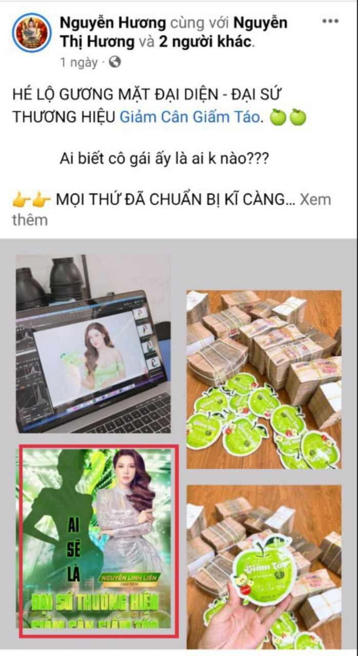 Tháng 4 mới ra mắt nhưng những tài khoản face book tự xưng là CTHĐQT Đan Thy, GĐKD miền Bắc mỹ phẩm Đan Thy liên tục đăng bán thực phẩm giấm táo Slim rất rầm rộ?