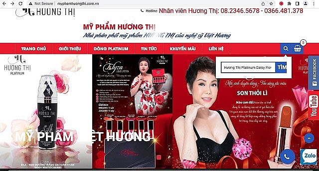 Công ty TNHH PVH Star ​của nghệ sỹ Việt Hương bị xử phạt gần 60 triệu đồng do kinh doanh mỹ phẩm trái phép