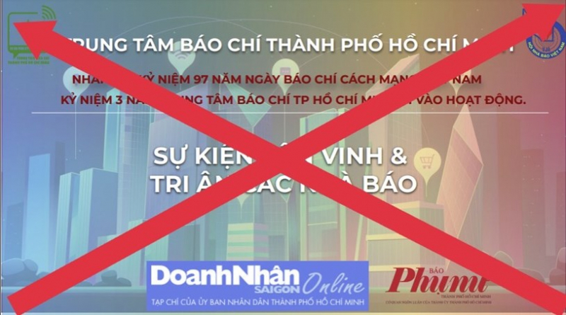 TP Hồ Chí Minh: Cảnh báo giả mạo thông tin tổ chức và kêu gọi tài trợ sự kiện tôn vinh và tri ân các nhà báo