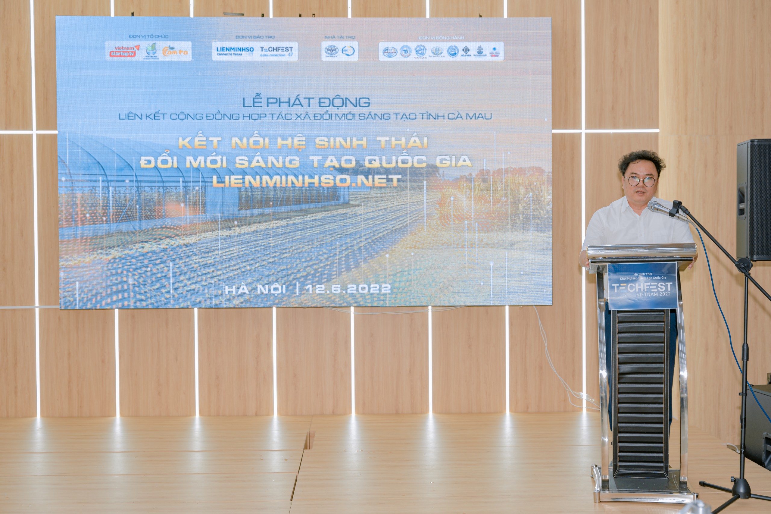 Ông Chu Quang Thái – Thường trực phía Nam Trung tâm khởi nghiệp sáng tạo quốc gia chia sẻ cảm nhận về cộng đồng HTX tỉnh Cà Mau