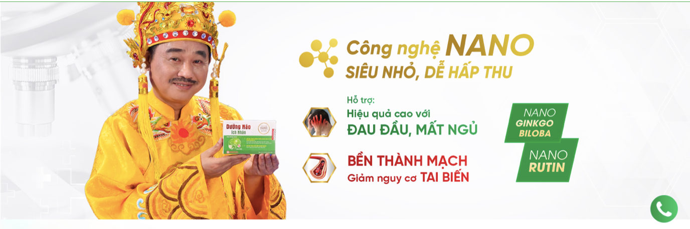 NSƯT Quốc Khánh quảng cáo cho sản phẩm TPBVSK Dưỡng não Ích Nhân.