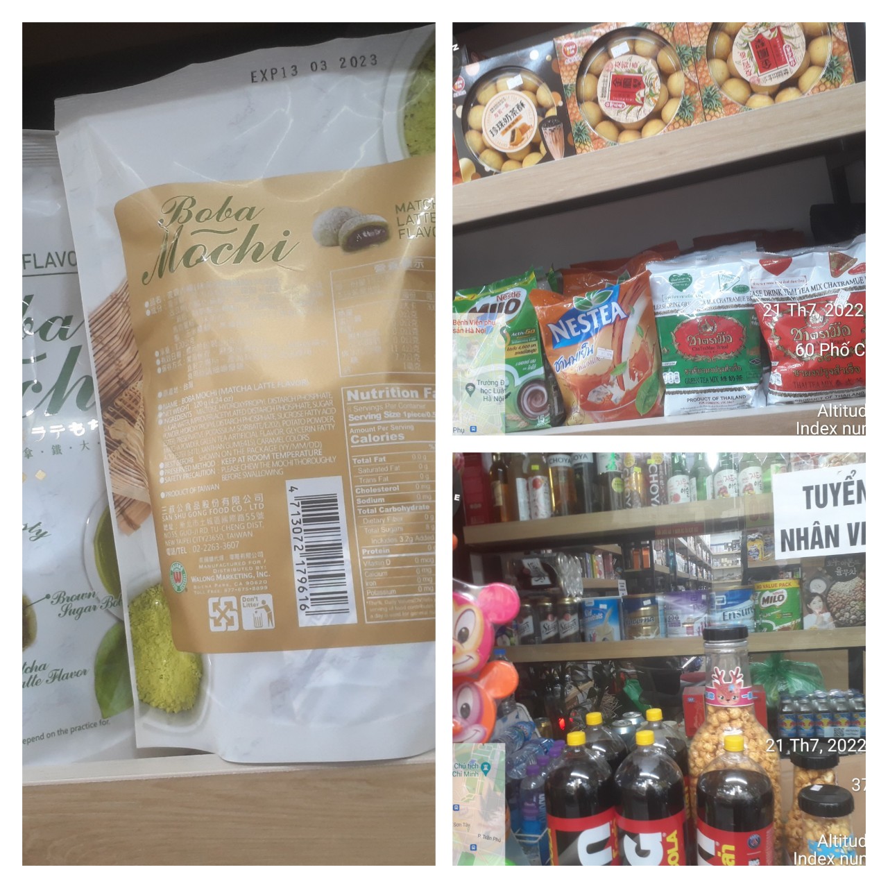 Những sản phẩm hàng tiêu dùng bày bán tại siêu thị Lê Vy không rõ về nguồn gốc xuất xứ, tuy nhiên được bày bán công khai.