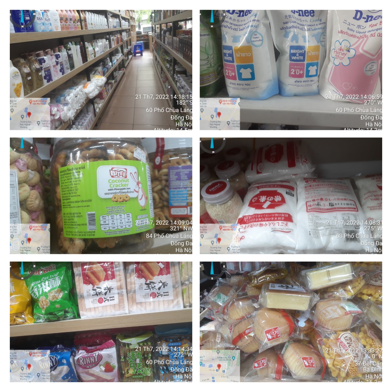 Sản phẩm hàng tiêu dùng được bày bán tại siêu thị Lê Vy toàn tiếng nước ngoài, không tem nhãn phụ tiếng Việt